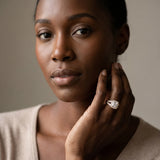 Yellow gold Princess Halo Split Shank Diamond Ring with Milgrain Prong Setting_7