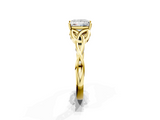 Yellow gold Princess Solitaire Celtic Knot Engagement Ring with Four-Prong Setting_79