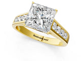 Yellow gold Princess Solitaire Channel-Set Diamond Engagement Ring with Four-Prong Setting_33