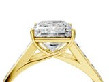 Yellow gold Princess Solitaire Channel-Set Diamond Engagement Ring with Four-Prong Setting_36