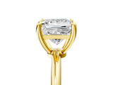 Yellow gold Princess Solitaire Diamond Ring with 4-Prong Setting on a Classic Band_8