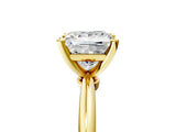Yellow gold Princess Solitaire Diamond Ring with Six-Prong Setting on a Classic Band 5