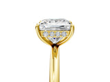 Yellow gold Princess Solitaire Diamond Ring with a Classic Band and Four-Prong Setting 5