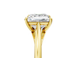 Yellow gold Princess Solitaire Engagement Ring with Four-Prong Setting and Classic Band 5
