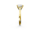 Yellow gold Princess Solitaire Engagement Ring with Six-Prong Setting and Classic Band 2