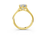Yellow gold Princess Solitaire Engagement Ring with Six-Prong Setting and Classic Band 3