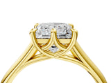 Yellow gold Princess Solitaire Engagement Ring with Six-Prong Setting and Classic Band 4