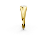 Yellow gold Princess Solitaire Tension Set Diamond Ring_22