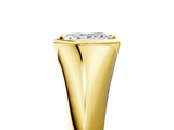 Yellow gold Princess Solitaire Tension Set Diamond Ring_25