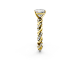 Yellow gold Princess Solitaire Twisted Band with Pavé Accents and Four-Prong Setting_27