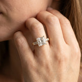 Yellow gold Princess Solitaire with Tapered Baguette Side Stones on a Classic Band with Four-Prong Setting_15