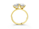 Yellow gold Princess and Emerald Cut Toi Moi Ring with Prong Setting_52
