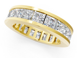Yellow gold Princess cut diamond Eternity Band with Channel Set_39
