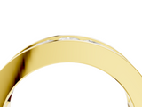 Yellow gold Princess cut diamond Eternity Band with Channel Set_42