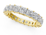 Yellow gold Princess cut diamond Eternity Band with Shared Prong Setting_22