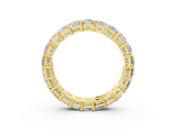 Yellow gold Princess cut diamond Eternity Band with Shared Prong Setting_24