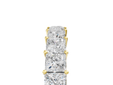 Yellow gold Princess cut diamond Half Eternity Band with Shared Prong Setting_56