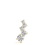 Yellow gold Prong-Set Round Diamond Graduated Pendant 1
