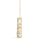Yellow gold Prong-Set Round Diamond Graduated Pendant 2