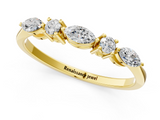 Yellow gold Prong Set Round Diamond Half-Eternity Band_34