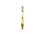 Yellow gold Prong Set Round Diamond Half-Eternity Band_35
