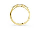 Yellow gold Prong Set Round Diamond Half-Eternity Band_36