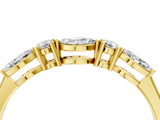 Yellow gold Prong Set Round Diamond Half-Eternity Band_37