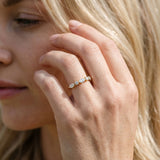 Yellow gold Prong Set Round Diamond Half-Eternity Band_52
