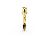 Yellow gold Prong Set Round Diamond Twist Band_6