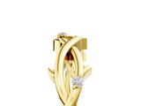 Yellow gold Prong Set Round Diamond Twist Band_9