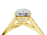 Yellow gold Radiant Brilliant Channel-Set Solitaire Ring with Four-Prong Setting_24