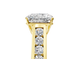 Yellow gold Radiant Brilliant Channel-Set Solitaire Ring with Four-Prong Setting_25