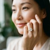Yellow gold Radiant Cut Channel Set Diamond Engagement Ring with Four-Prong Setting_301