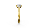 Yellow gold Radiant Cut Channel Set Solitaire Engagement Ring with Four-Prong Setting_228