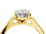 Yellow gold Radiant Cut Channel Set Solitaire Engagement Ring with Four-Prong Setting_230