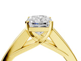 Yellow gold Radiant Cut Channel Set Solitaire Ring with Four-Prong Setting_10