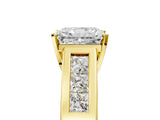 Yellow gold Radiant Cut Channel Set Solitaire Ring with Four-Prong Setting_11