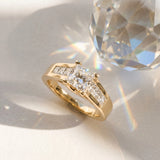 Yellow gold Radiant Cut Channel Set Solitaire Ring with Four-Prong Setting_21