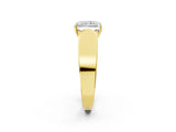Yellow gold Radiant Cut Cut Diamond Channel Set Solitaire Ring with Four-Prong Setting_5