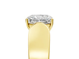 Yellow gold Radiant Cut Cut Diamond Channel Set Solitaire Ring with Four-Prong Setting_8