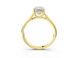 Yellow gold Radiant Cut Cut Diamond Solitaire Engagement Ring with Tapered Plain Band and Four-Prong Setting_18