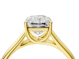 Yellow gold Radiant Cut Cut Diamond Solitaire Engagement Ring with Tapered Plain Band and Four-Prong Setting_19
