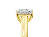 Yellow gold Radiant Cut Cut Diamond Solitaire Engagement Ring with Tapered Plain Band and Four-Prong Setting_20