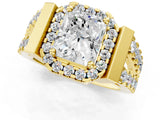 Yellow gold Radiant Cut Cut Halo Split Shank Prong Set Ring_4