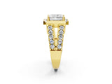 Yellow gold Radiant Cut Cut Halo Split Shank Prong Set Ring_5