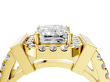 Yellow gold Radiant Cut Cut Halo Split Shank Prong Set Ring_7