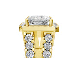 Yellow gold Radiant Cut Cut Halo Split Shank Prong Set Ring_8