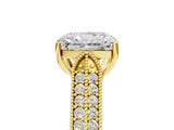 Yellow gold Radiant Cut Cut Pave Split Shank Engagement Ring with Four-Prong Setting_20
