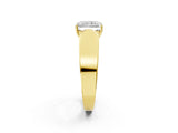 Yellow gold Radiant Cut Diamond Channel Set Solitaire Ring with Four-Prong Setting_14