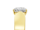Yellow gold Radiant Cut Diamond Channel Set Solitaire Ring with Four-Prong Setting_17